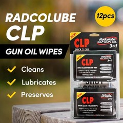 Radcolube 3-in-1 CLP Gun Cleaning Oil Wipes – On-The-Go Lubricates, Preserves &