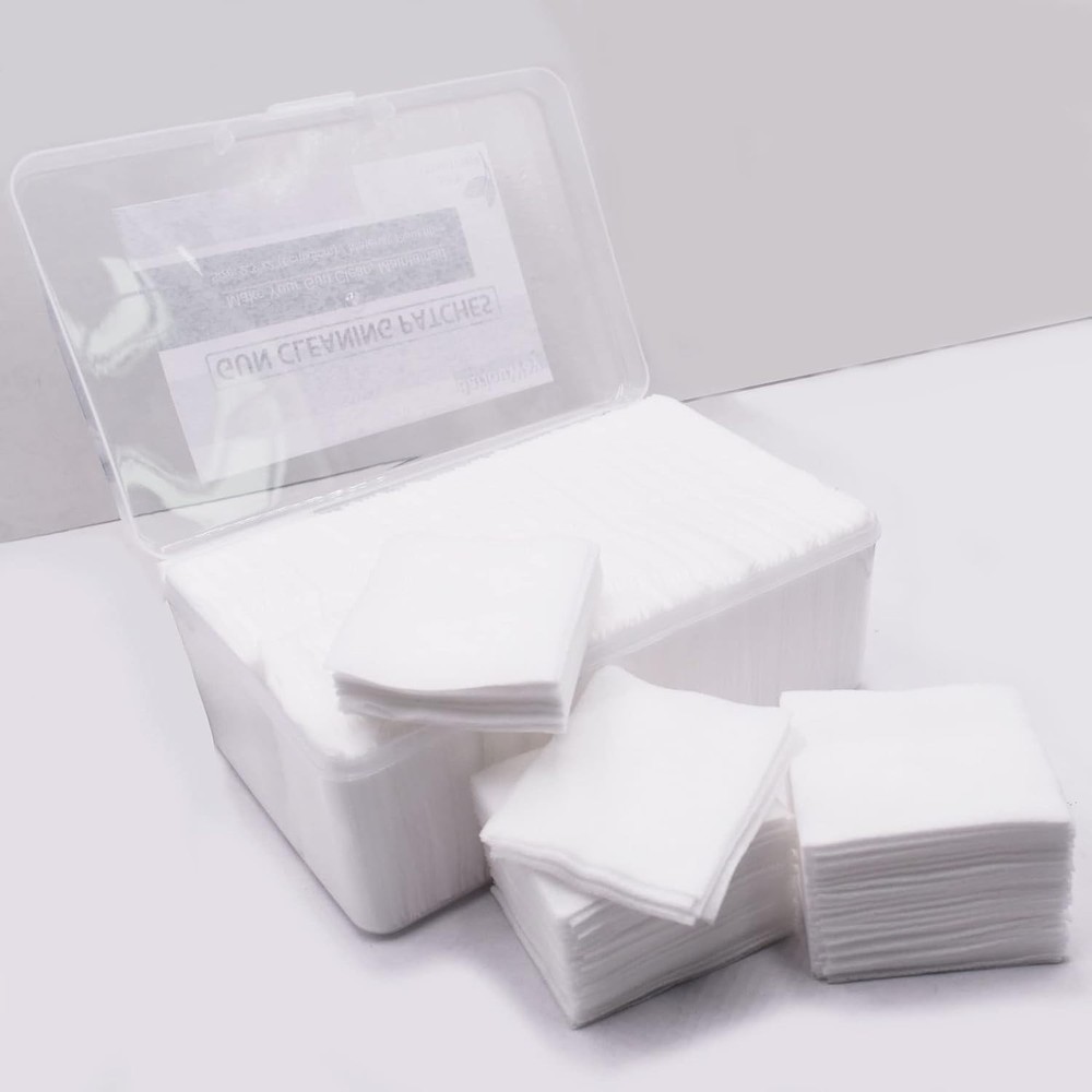 1000 Pieces Gun Cleaning Patches 2″ Square, Lint Free for .22-.45 Caliber