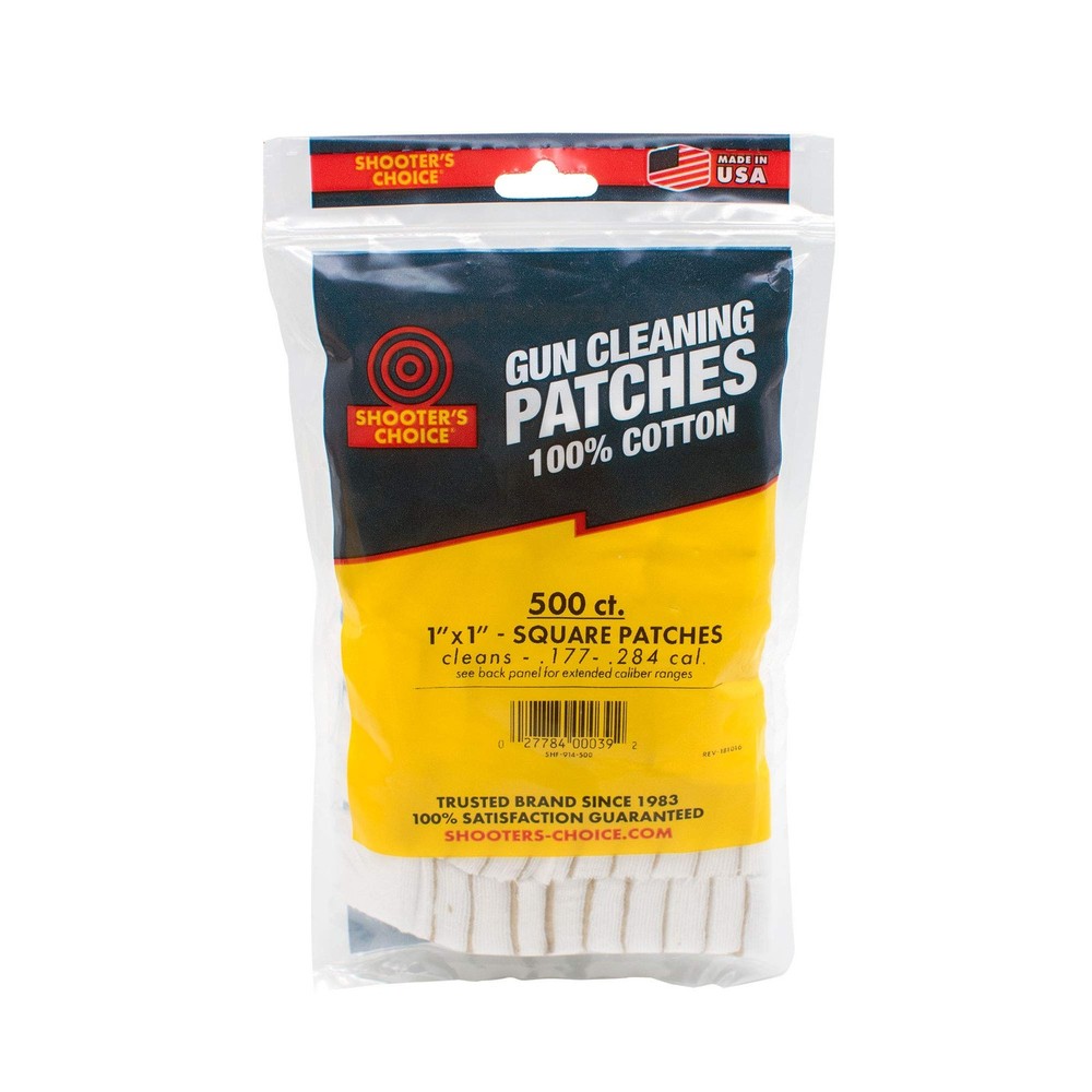 Shooter’s Choice Cleaning Patches 1 in. 500 pk.,White