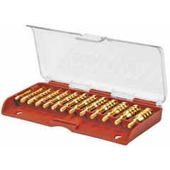 Tipton Solid Brass Jag Set 13pc Fits .17-.45 Cal Cleaning Rod Kit Hinged Storage
