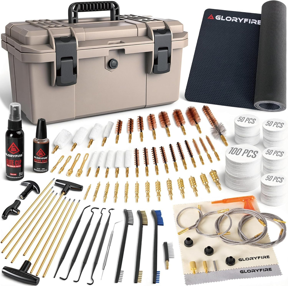 GLORYFIRE Deluxe Universal Gun Cleaning Kit – Highly Effective Cleaning Solution