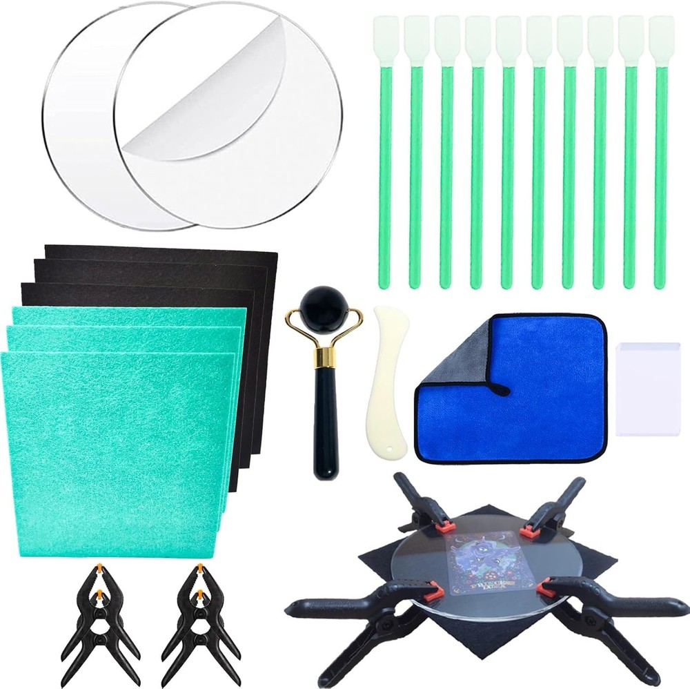 Trading Card Cleaning Kit Sports Card Care Accessory Pack with Acrylic Discs and