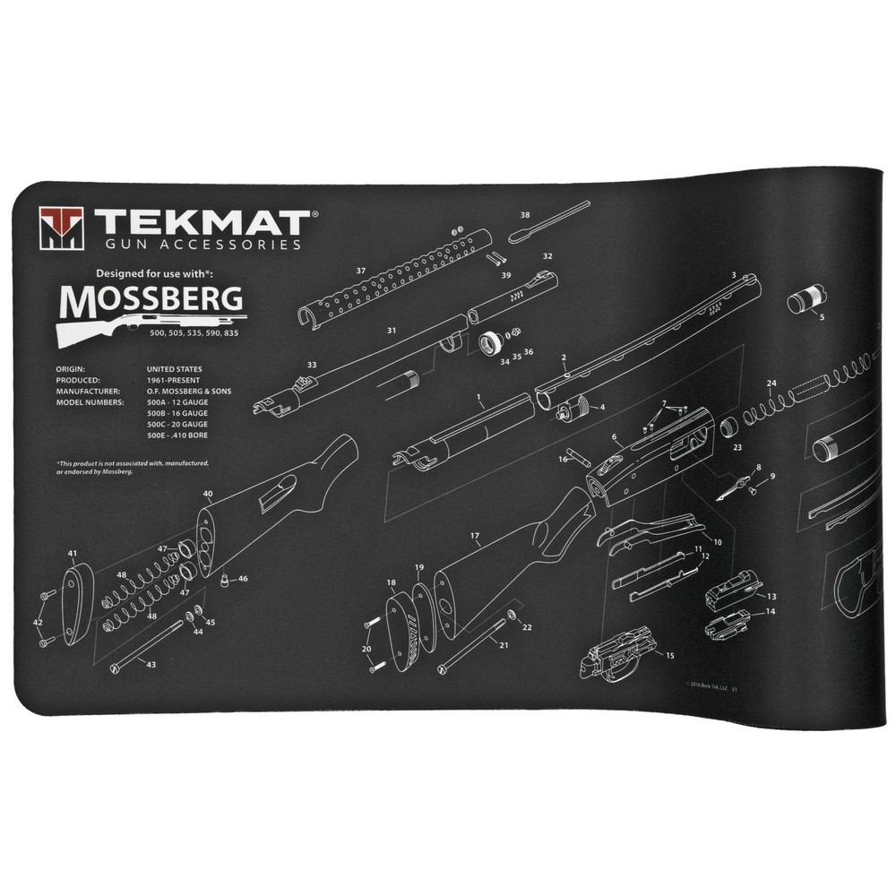 TekMat TEKR36MOSSBERGG Cleaning Mat Black/White Rubber 12″x36″ Mossberg Parts