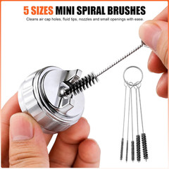 21Pc Spray Cleaning Kit Paint Airbrush Cleaner Set Brushes Needles HVLP Tool