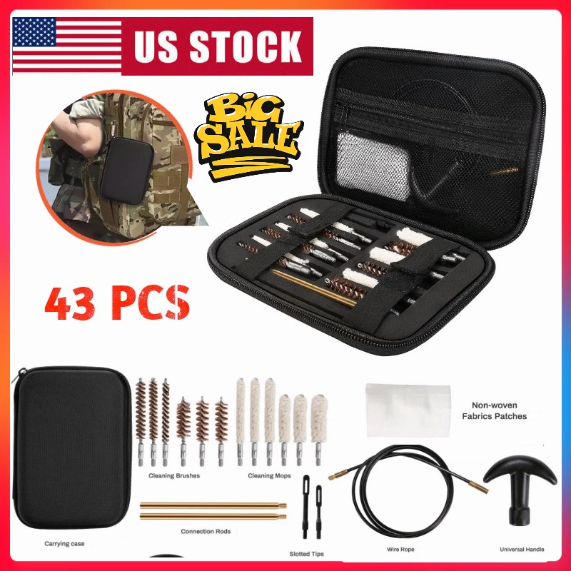 Universal Gun Cleaning Kit for Rifle Pistol Shotgun Cleaner Set for any Caliber