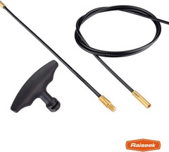 Flexible Threaded Bore Cleaning Coated Cable Set 8″, 33″ for Pistol Rifle in Zip