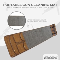 Portable Gun Cleaning Mat Ergonomic Handle Secure Storage Shooting Mat New