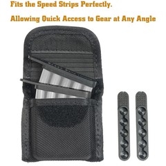SdTacDuGe Molded Speed Strips Pouch with Pack of 4 5Cal38-357, Black Nylon