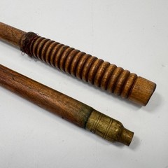 Vintage 2-Piece Wood & Brass Rifle Gun Shotgun Barrel Cleaning Rod 26″