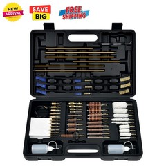 Universal Gun Cleaning Kit w/ Case for Variable Caliber Shotguns Pistols Rifles