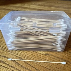 6 Inch Cotton Firearm Cleaning Swabs With Bamboo Handle Pointed And Round 500Pcs