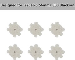 120 Pack Rannar .223/5.56 .300BLk Wool Star Chamber Cleaning Pads with White