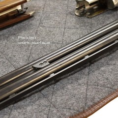 Portable Gun Cleaning Mat w/Waxed Canvas Handle and Pockets Shooting Mat Brown