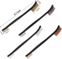 Gun Cleaning Tools Kit Universal Cleaner Set 8 Piece Brass Steel Nylon Brushes