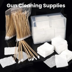 400 Pcs Gun Cleaning Patches + 200 Pcs Gun Cleaning Swabs, Gun Cleaning Suppl…