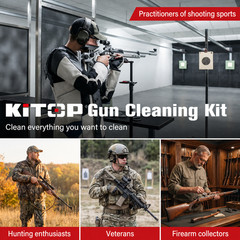 Universal Gun Cleaning Kit w/ Folding Stand for Rifle Pistol Shotgun Hard Carry
