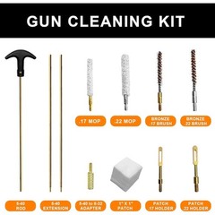 .177 .22 Caliber Barrel Cleaning Kit Detachable Brass Rods Gun Accessories New