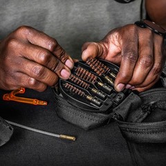 GRITR Deluxe Multi-Caliber Gun Cleaning Kit .17–12GA w/ Bronze Brushes, CLP