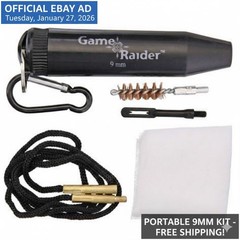 Game Raider 9mm Portable Gun Cleaning Kit Tactical Bullet Shape Brass Bore Brush