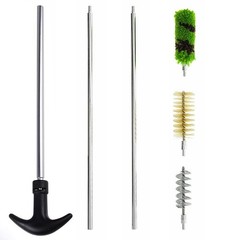 6 Pcs Aluminum Rod SHOTGUN Cleaning Brush Kit Set 12GA Gauge & BRUSH