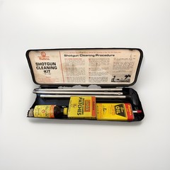 Vintage 1978 OTTERS Gun Cleaning Kit 12 Gauge Shotgun w/ Original Black Box Case