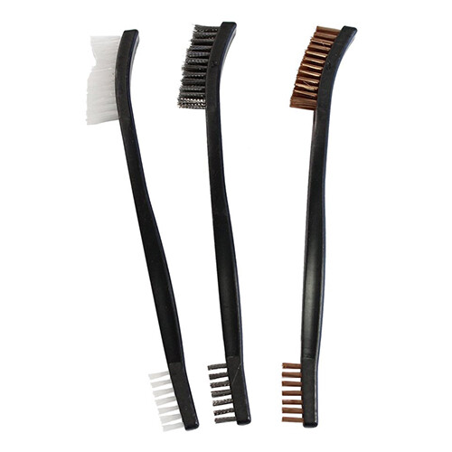 Birchwood Casey Utility Brushes – Bronze, Nylon & Stainless Brushes 3 Pack (Repl