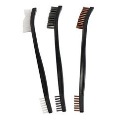 Birchwood Casey Utility Brushes – Bronze, Nylon & Stainless Brushes 3 Pack (Repl