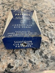 VTG Collectible JC Higgins Shotgun Cleaning Patches with Box by Sears Roebuck