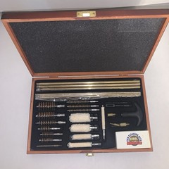 Gunmaster Universal Gun Cleaning Kit in Wood Case Never Used Bore Cleaning Brush
