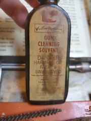 Vintage Ted Williams Rifle Cleaning Kit by Sears. Orange Metal Case. Orig. 1960s