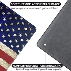 Thick Gun Cleaning Mat 24×12 w/ 200PC Swabs 6 Gun Mat for All Handguns Pistols
