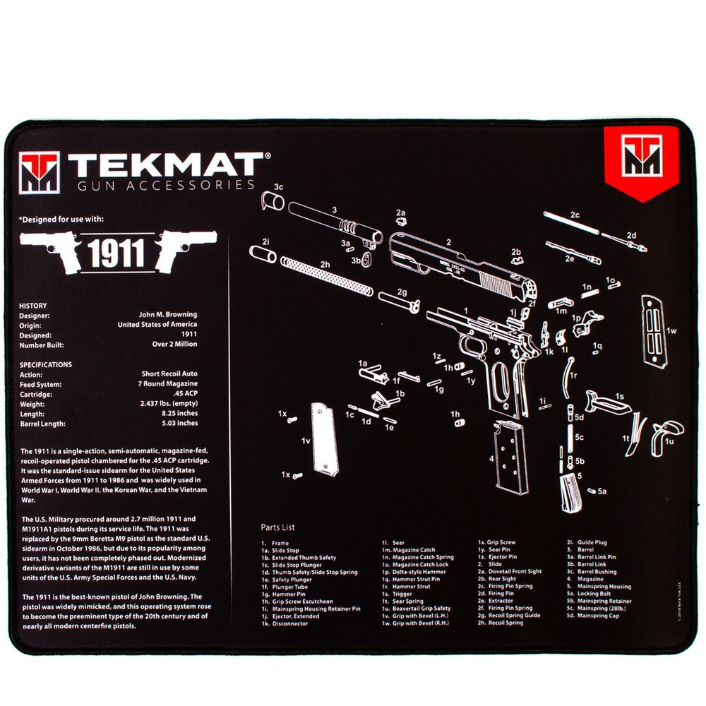 TekMat Ultra Premium Gun Cleaning Mat – 20″ X 15″ – 1911