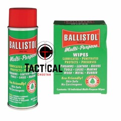 Ballistol Multi-Purpose 10 Wipes, 1 Can of 6 oz Spray Gun Cleaning &