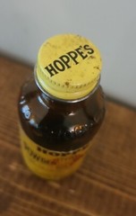 Vintage Hoppe’s Nitro Powder Solvent No.9 Bottle Amber Glass empty
