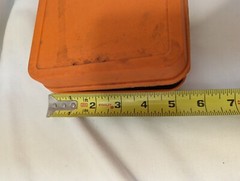 Vintage Orange Hoppe’s 9 Gun Cleaning Kit Storage Box Universal Shotgun Kit Hops