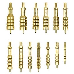 Solid Brass Gun Cleaning Jag Set for Rifles – Slotted Tip with Storage Case
