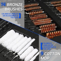 107pc Universal Gun Cleaning Kit for Pistol, Shotgun, Rifle, Handgun, Airgun, Re