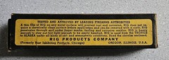 Vintage NOS RIG Products Company Rust Inhibiting Firearm Grease