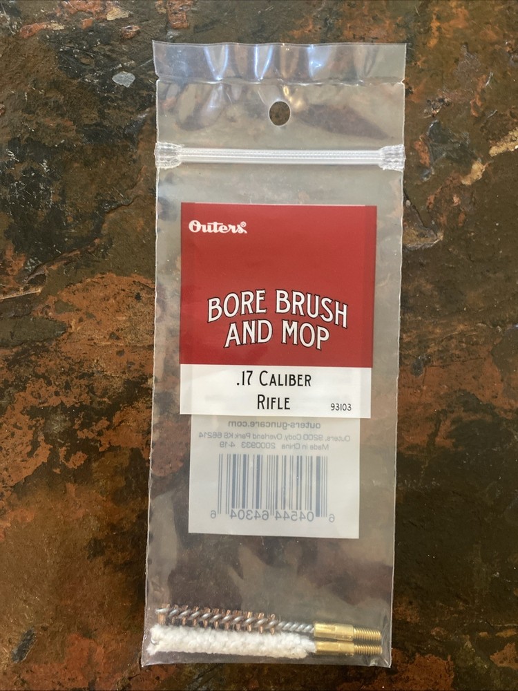 Outers Bore Brush And Mop ~ .17 Caliber Rifle ~ Item 93103 ~ New in Sealed Pkg