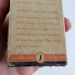 Vintage NOS Marble’s Gun Cleaning Patches Box .22 & .25 cal Marble Arms Corp