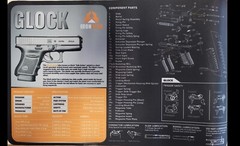 Ironclad Gun Cleaning Mat Compatible for Glock – 3mm Neoprene – 17 x 11 Inches