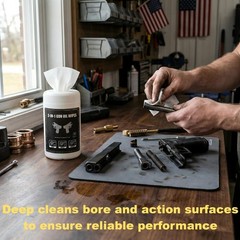 160Pcs 3-in-1 Gun Cleaning Wipes, CLP Lubricant Cloths for Hunters & Gun Owners