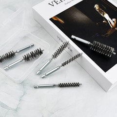 Compact Set of 6 Stainless Steel Twisted Wire Brushes for Precise Cleaning Tasks
