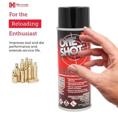 Hornady One Shot Case Lube, 10 oz / 14 fl – Aerosol Dry 14fl oz, Silver