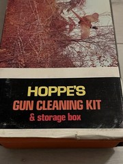 Hoppe’s .22 Cal Gun Cleaning Kit w/ Orange Case, Rod, Brush, Patches, Solvent