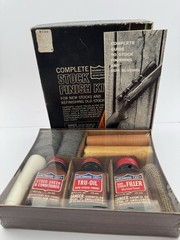 Vintage Birchwood Casey Stock Finish Kit Custom Tru-Oil Walnut Tone Filler NOS