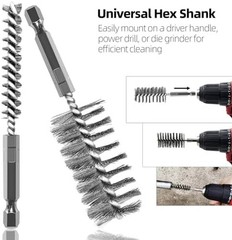 ASNOMY 12Pcs Wire Bore Brush for Drill,5/16″-1-3/16″ Stainless Steel Wire Bru…