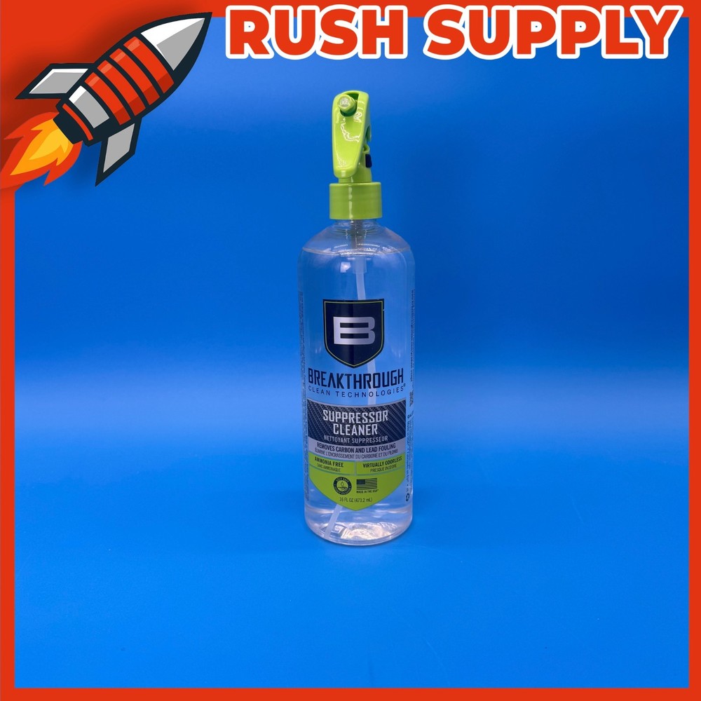 Breakthrough Clean Suppressor Cleaner Solvent 16oz Pump Spray Bottle BTSC-16OZ