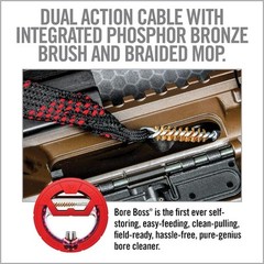Real Avid Gun Cleaning Snake for 9mm 357 38 Caliber and 4oz CLP Squeeze Bottle