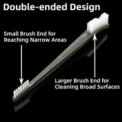 20 Pack Miaozhun Double-Ended Gun Cleaning Brush, 7 Inch Nylon Bristle Black